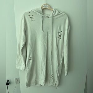 White/Ivory Hoodie Dress